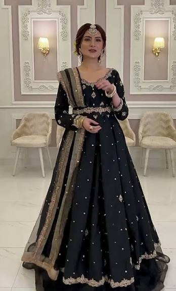 Black Silk Elegant Frock